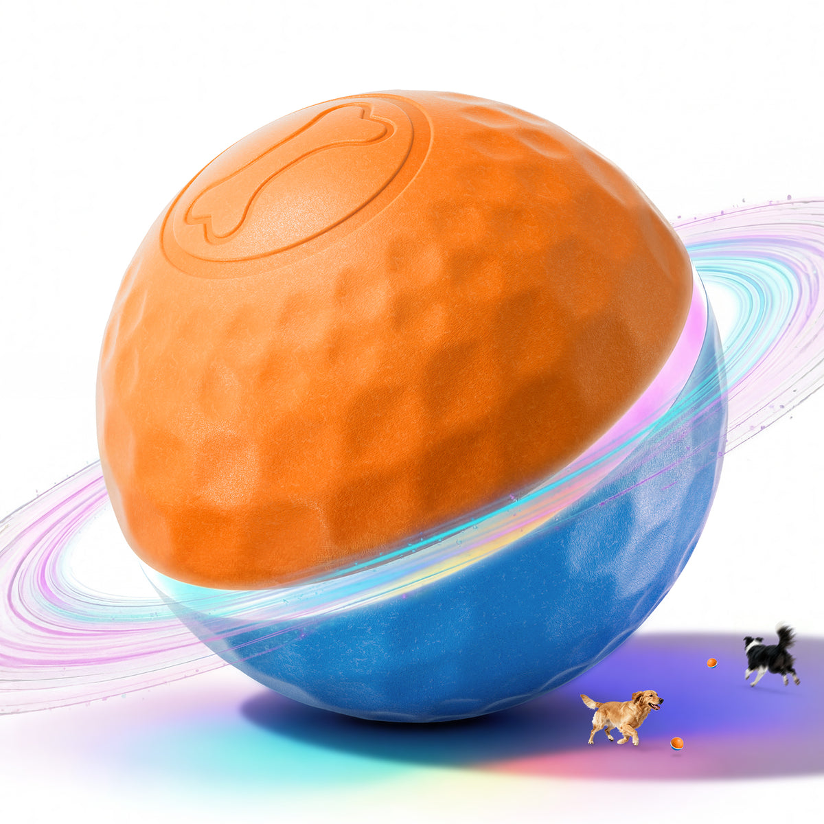 Apasiri Interactive Dog Toy, Shaky Ball Toy for Dogs, Vibrating & Automatic Moving Dog Ball, USB Rechargeable Interactive Training Toy, Durable Chew Ball for Small, Medium & Large Dogs and Cats, 3.15in