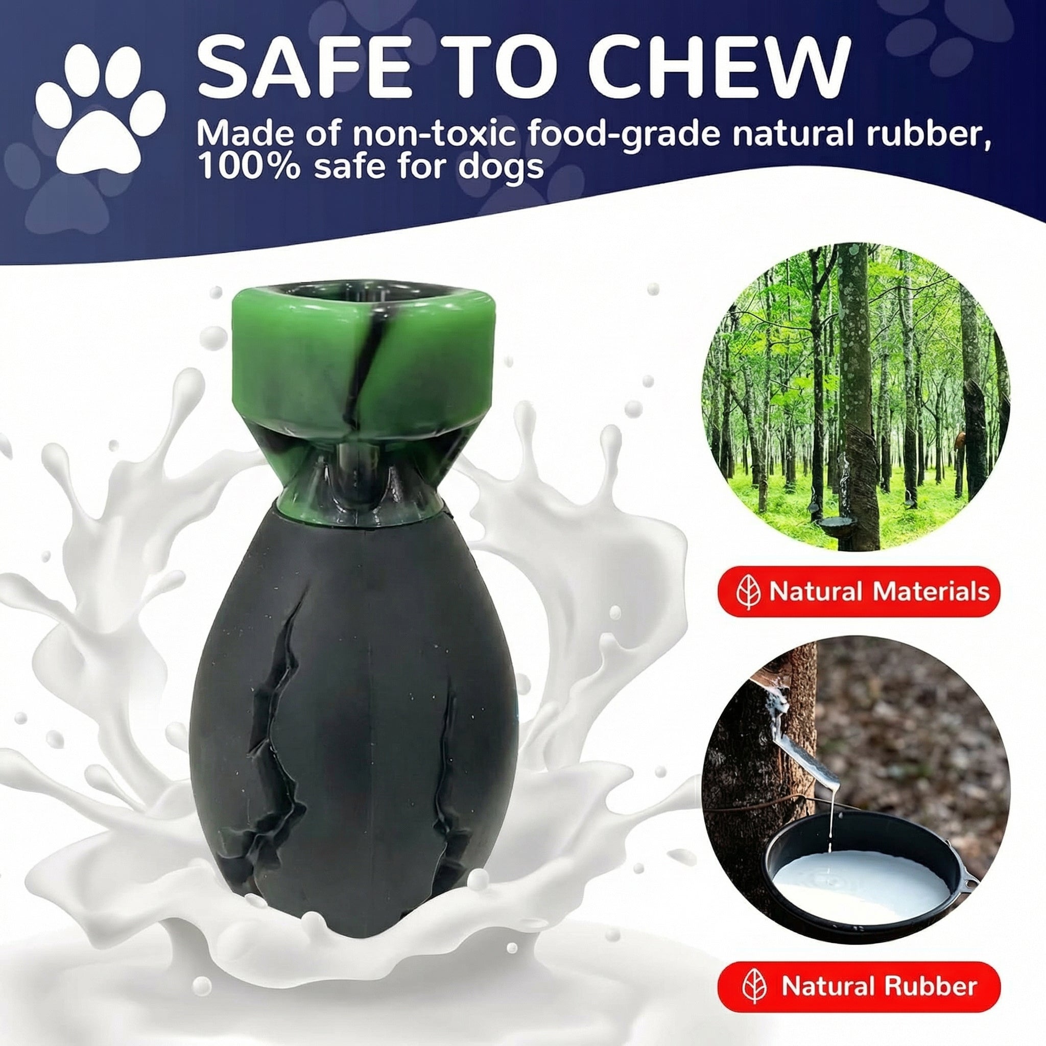 Frienhund SqueakyBomb Design Bacon Flavor Nylon & Rubber Chew Toy for Dogs, Black & Green, 1 count