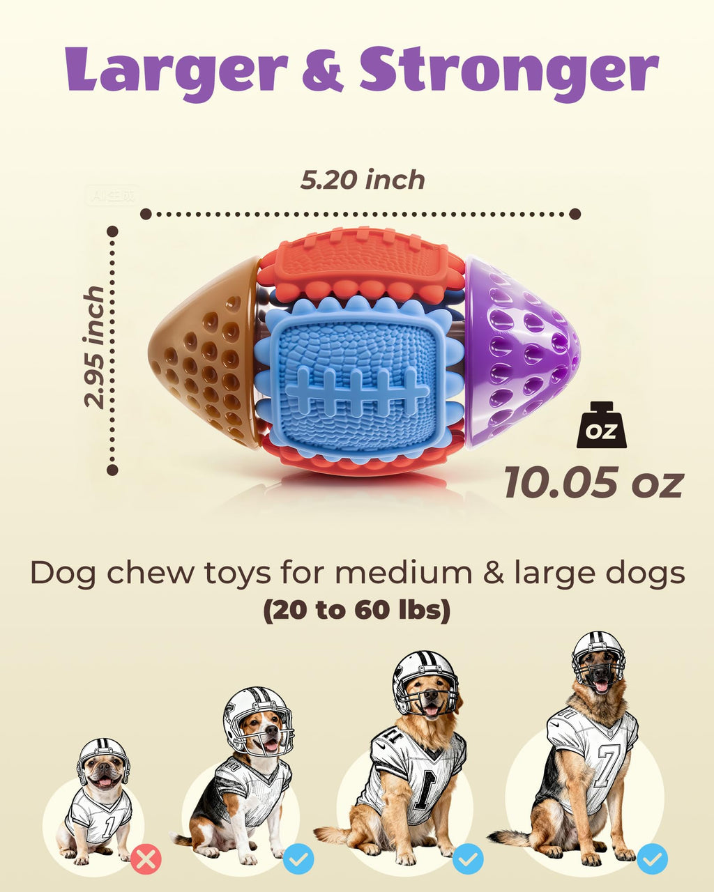 FrienHund Interactive Bacon Flavor Nylon & Rubber Puzzle Ball Dog Toy, Multi-color, 1 count