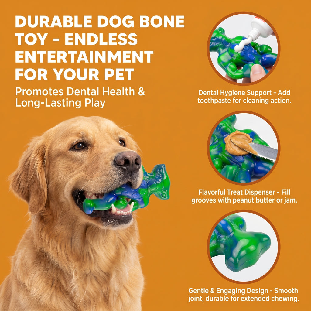 Frienhund Alien Buddies Beef Flavor Tough Nylon Chew Toy, Green & Purple, 2 Count