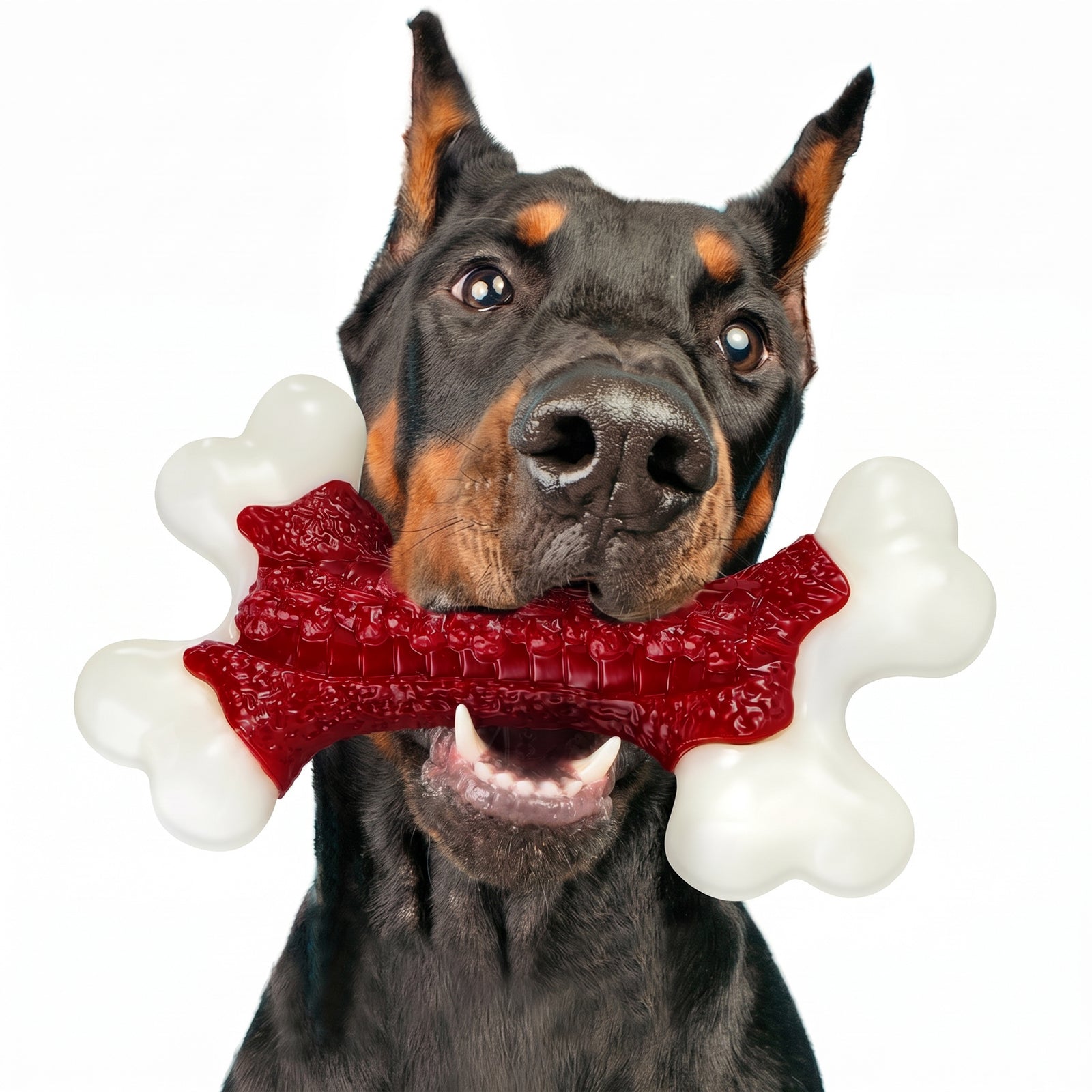 Beef Flavor Hard Nylon Dog Bones for 20-90lbs Medium Large Aggressive Chewers