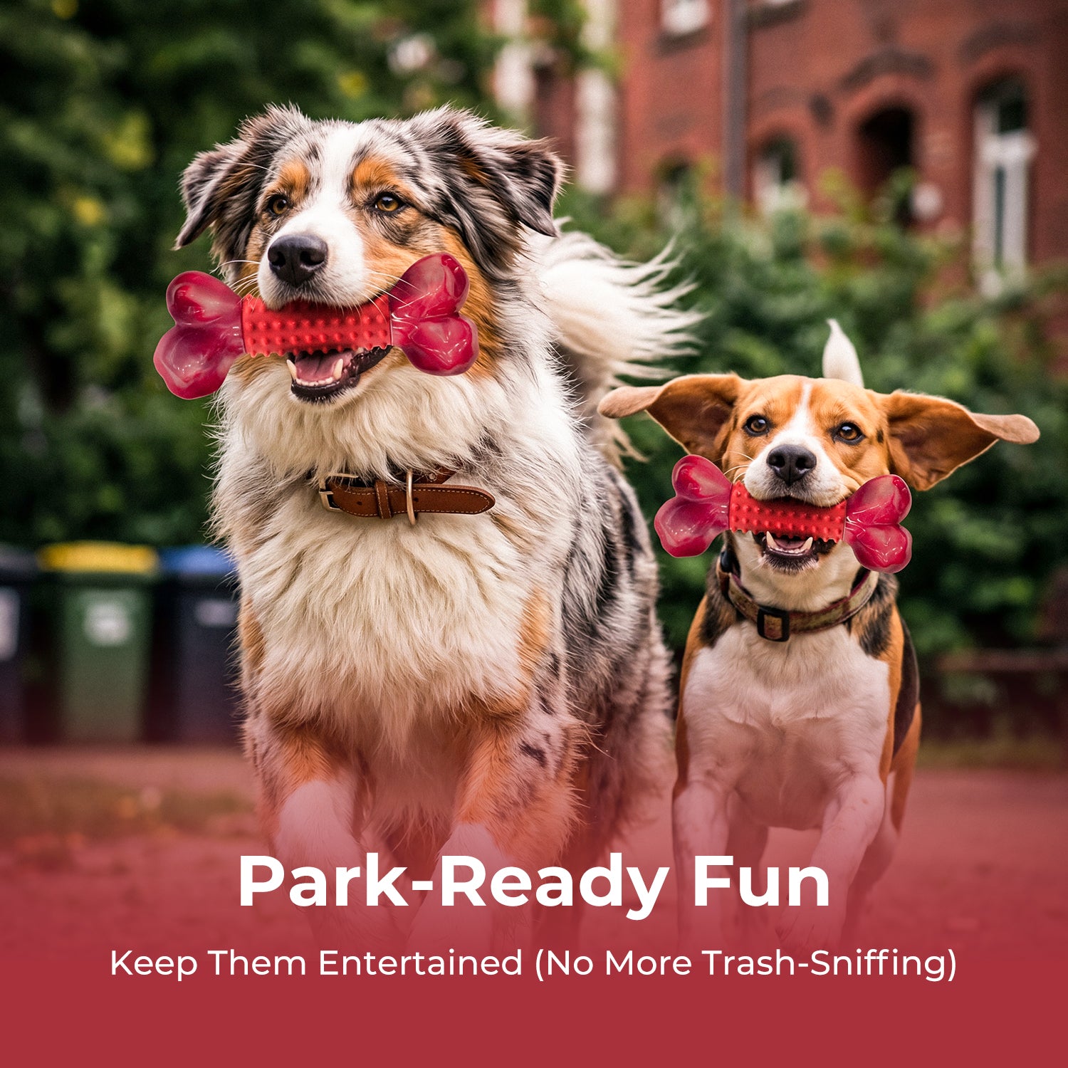 Tough Dog Toys for Aggressive Chewers Beef Flavor: 8" Dog Chew Bone for Large Breed, Nylon & Rubber Chew Toy for Medium Large Dogs