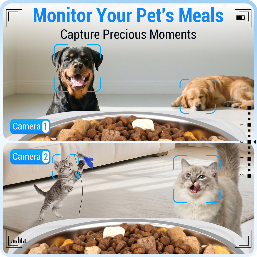 Frienhund by Apasiri Smart Cat Feeder for Busy CatOwners 2K Camera Night Vision Remote Feeding 7LLarge Capacity Easy to Clean For Cats and Dogs