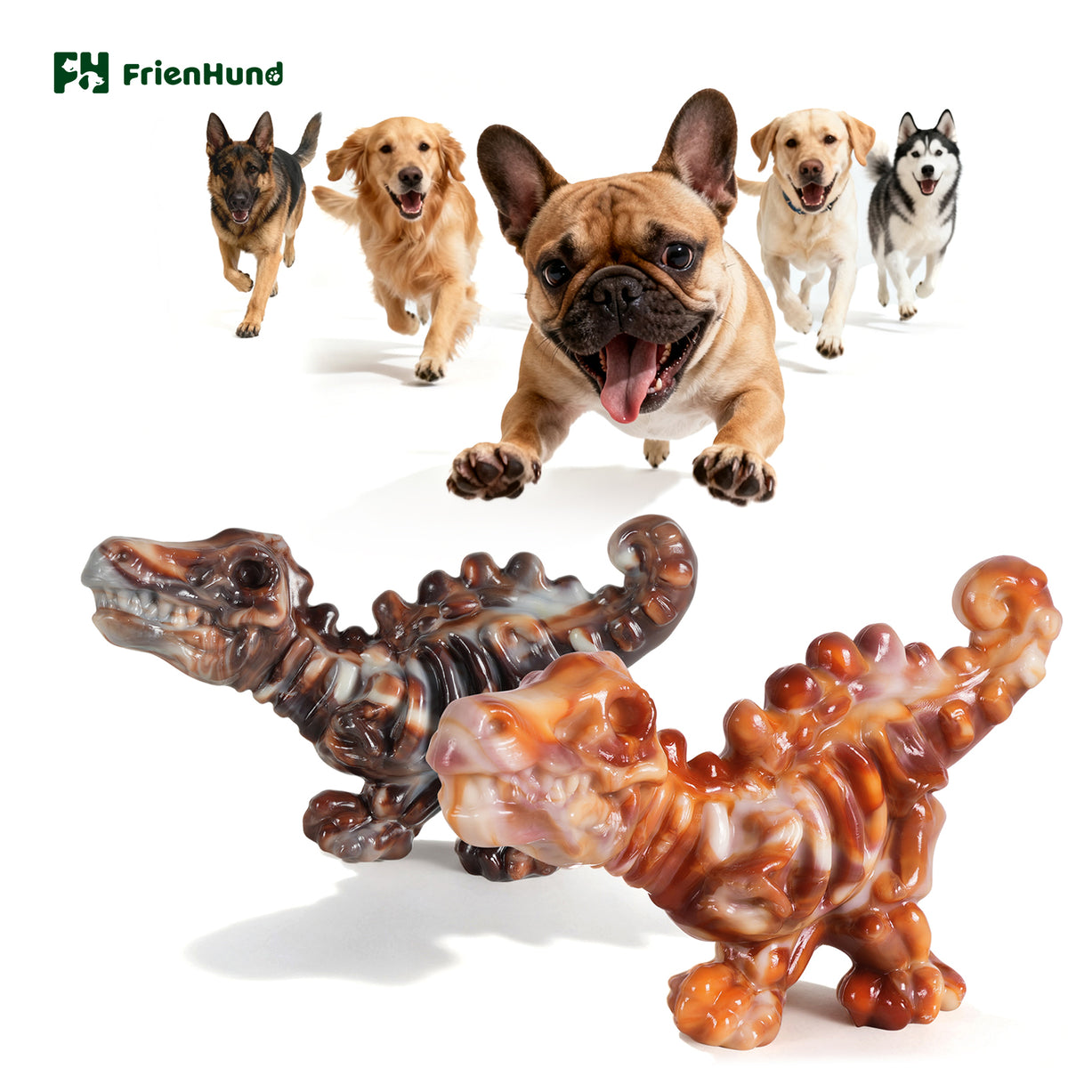 Dog Toys for Aggressive Chewers: 2 Pack Indestructible Dog Toy for Lar –  Frienhund