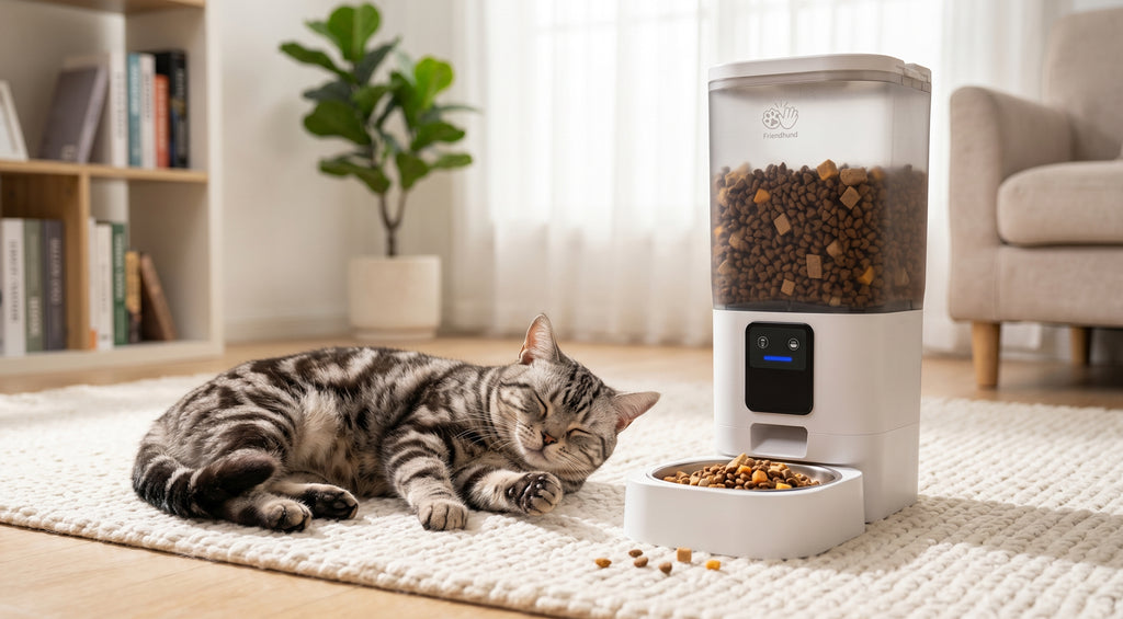 Frienhund Automatic Cat Feeder with 5G WiFi, 1 Bowl