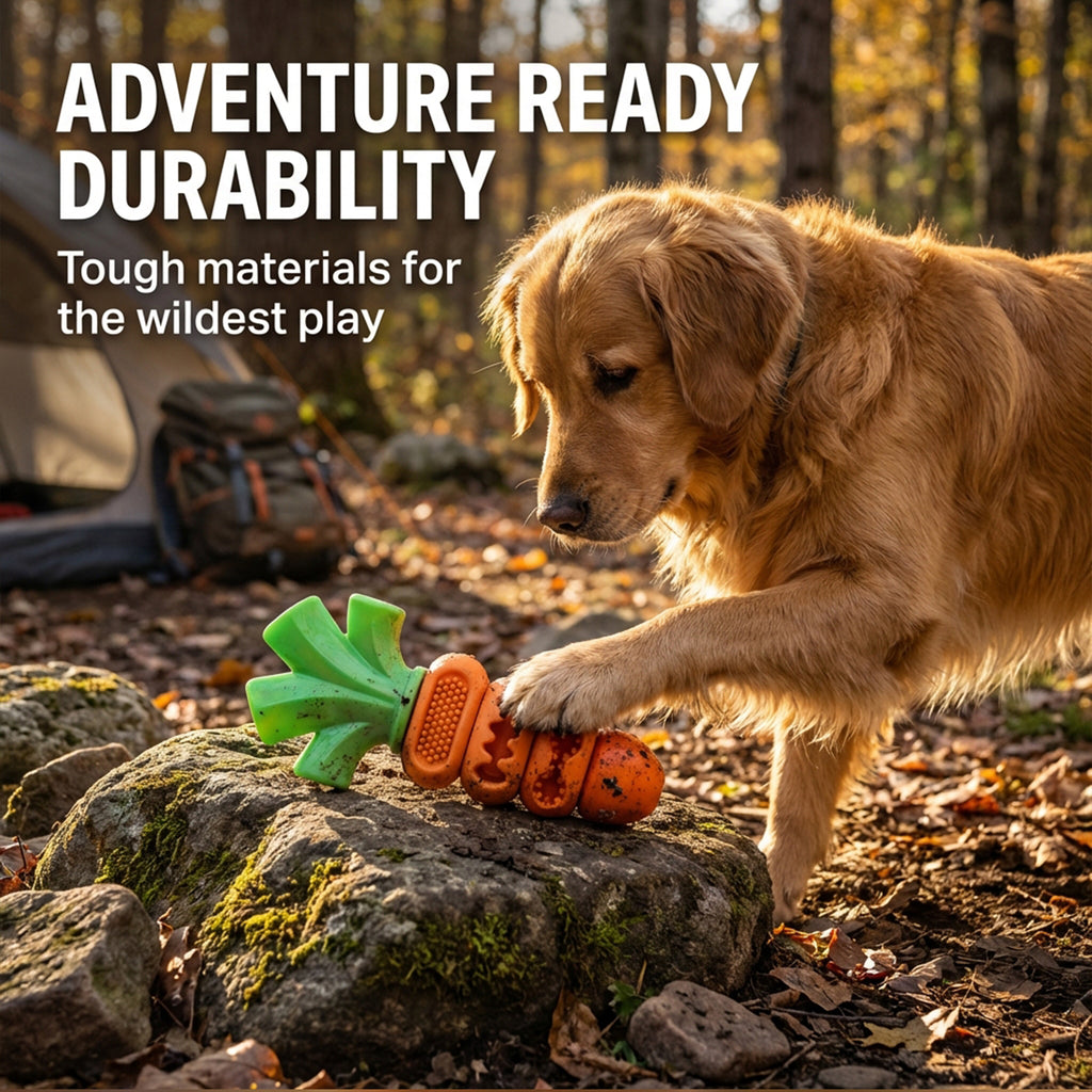 Frienhund Carrot-Shaped Dog Toy for Large Medium Breed 20-70lbs