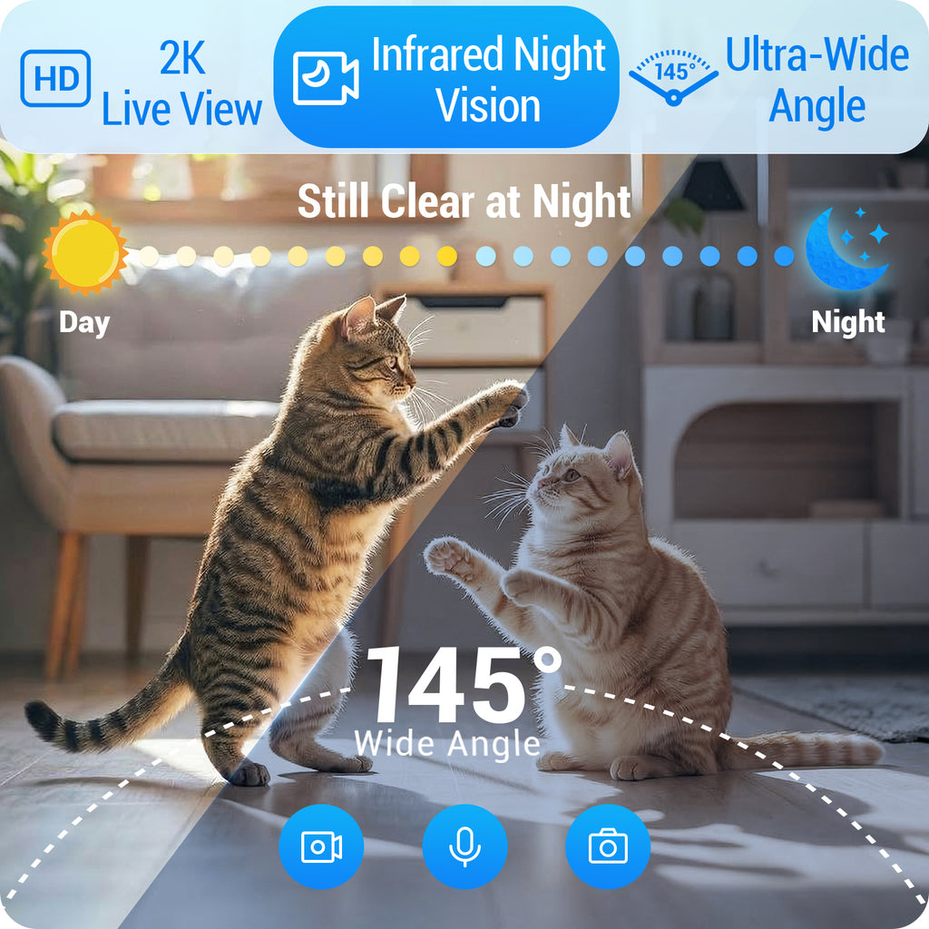 Frienhund by Apasiri Smart Cat Feeder for Busy CatOwners 2K Camera Night Vision Remote Feeding 7LLarge Capacity Easy to Clean For Cats and Dogs
