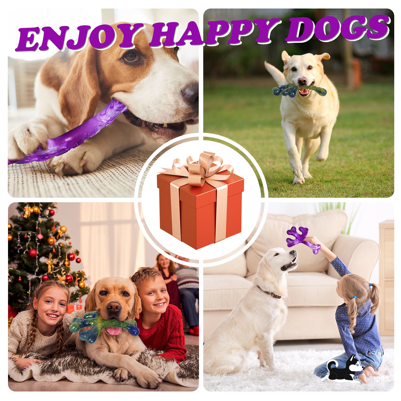 Aggressive Chewers Dog Chew Toys - 2 Pack