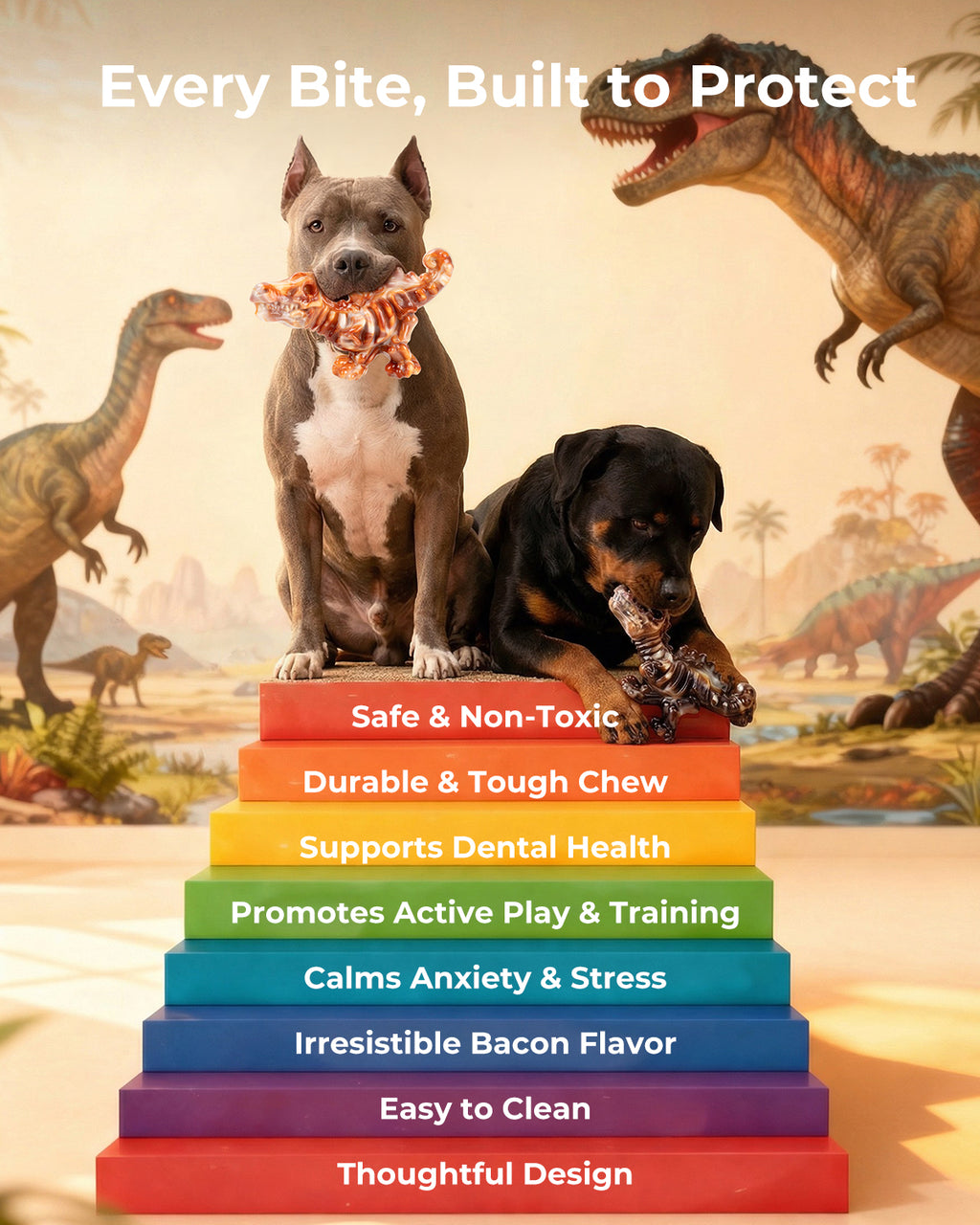 Dog Toys for Aggressive Chewers: 2 Pack Indestructible Dog Toy for Large Medium Dogs