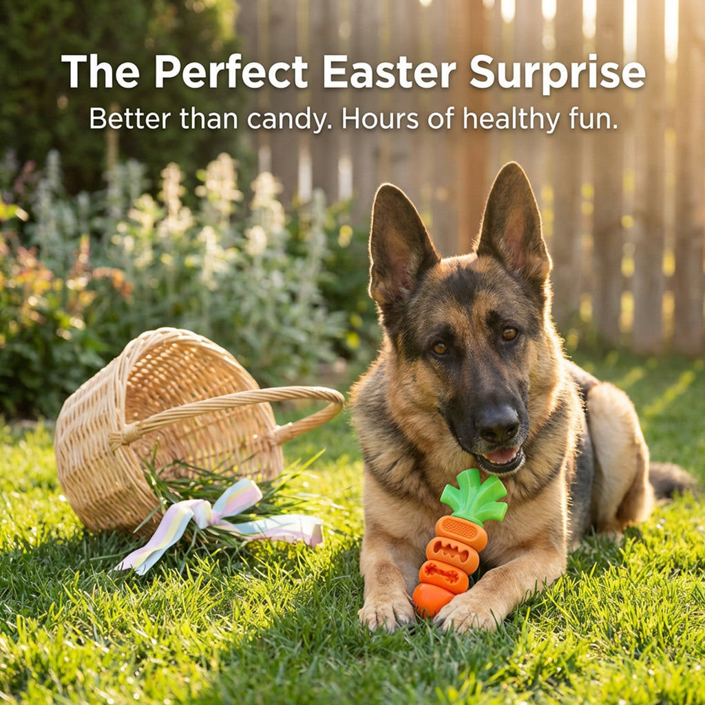 Frienhund Carrot-Shaped Dog Toy for Large Medium Breed 20-70lbs