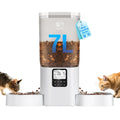 Automatic Cat Feeder 2 Cats with Slow Feed: 7L Timed Automatic Dog Feeder with Information Visualization